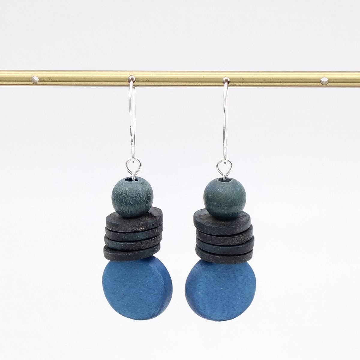 Blue and Black Dusk Earrings
