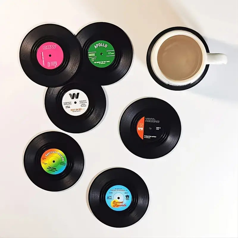 Vinyl Record Style Coasters