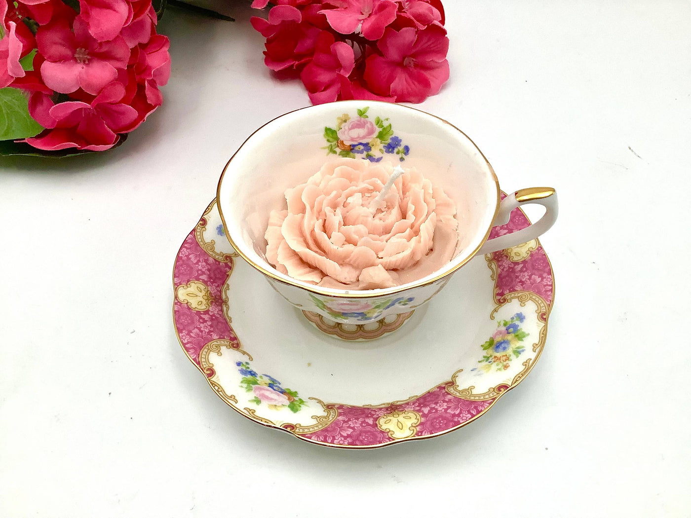 Candles in a Teacup - Scented Flower Candle