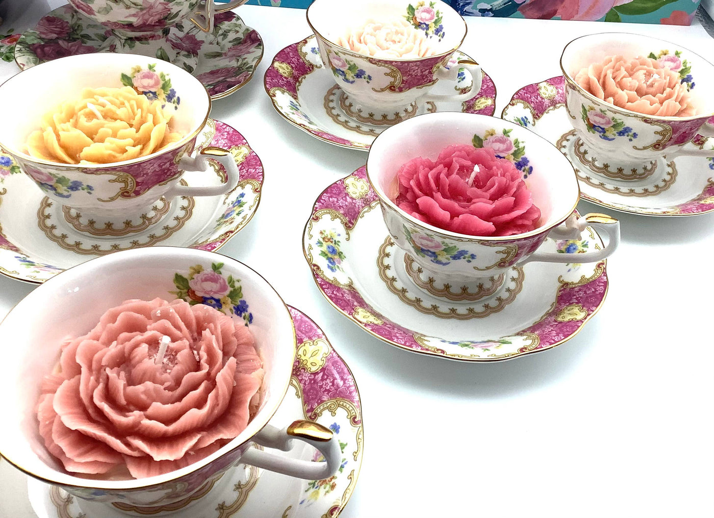 Candles in a Teacup - Scented Flower Candle