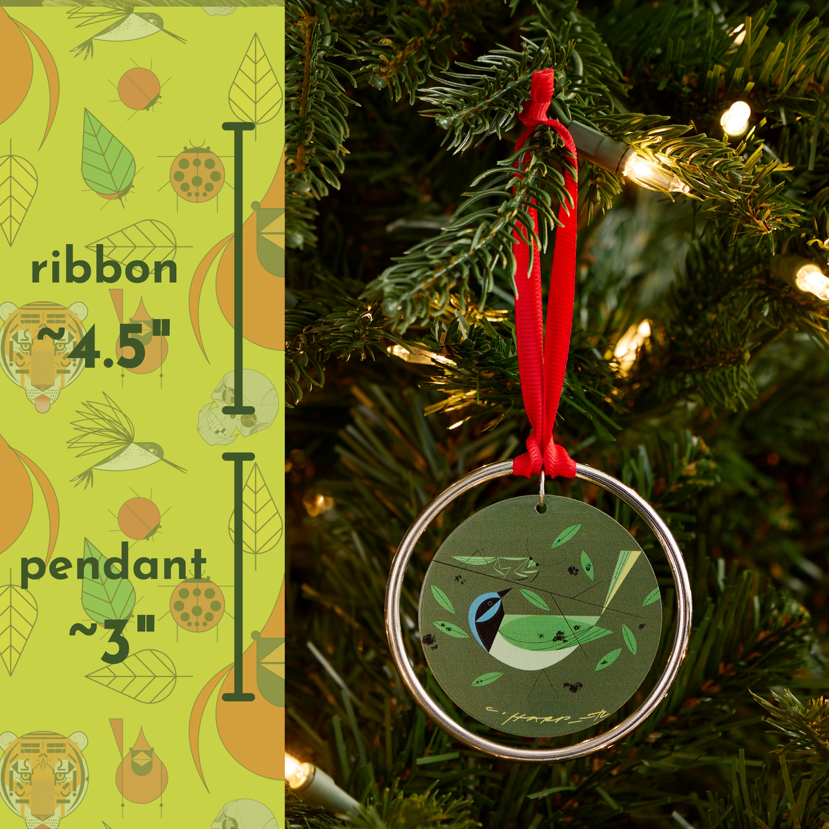 Charley Harper “Green Jay” Ornament