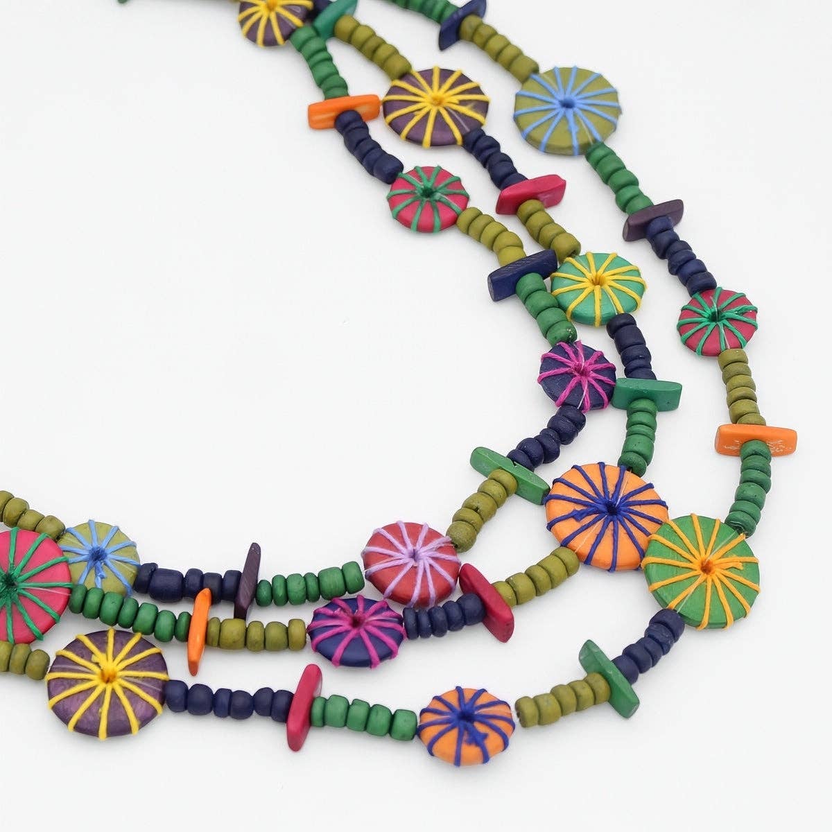 Multicolor Teagan Triple Necklace