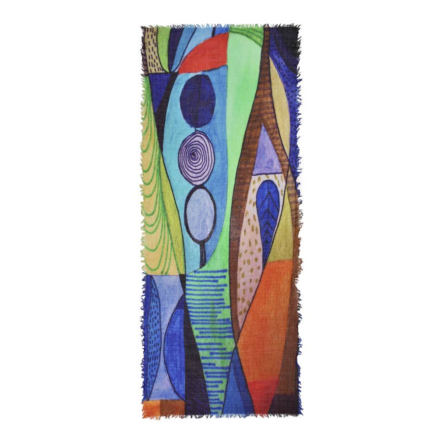 Martin Colorful Mixed Geo Wool Scarf