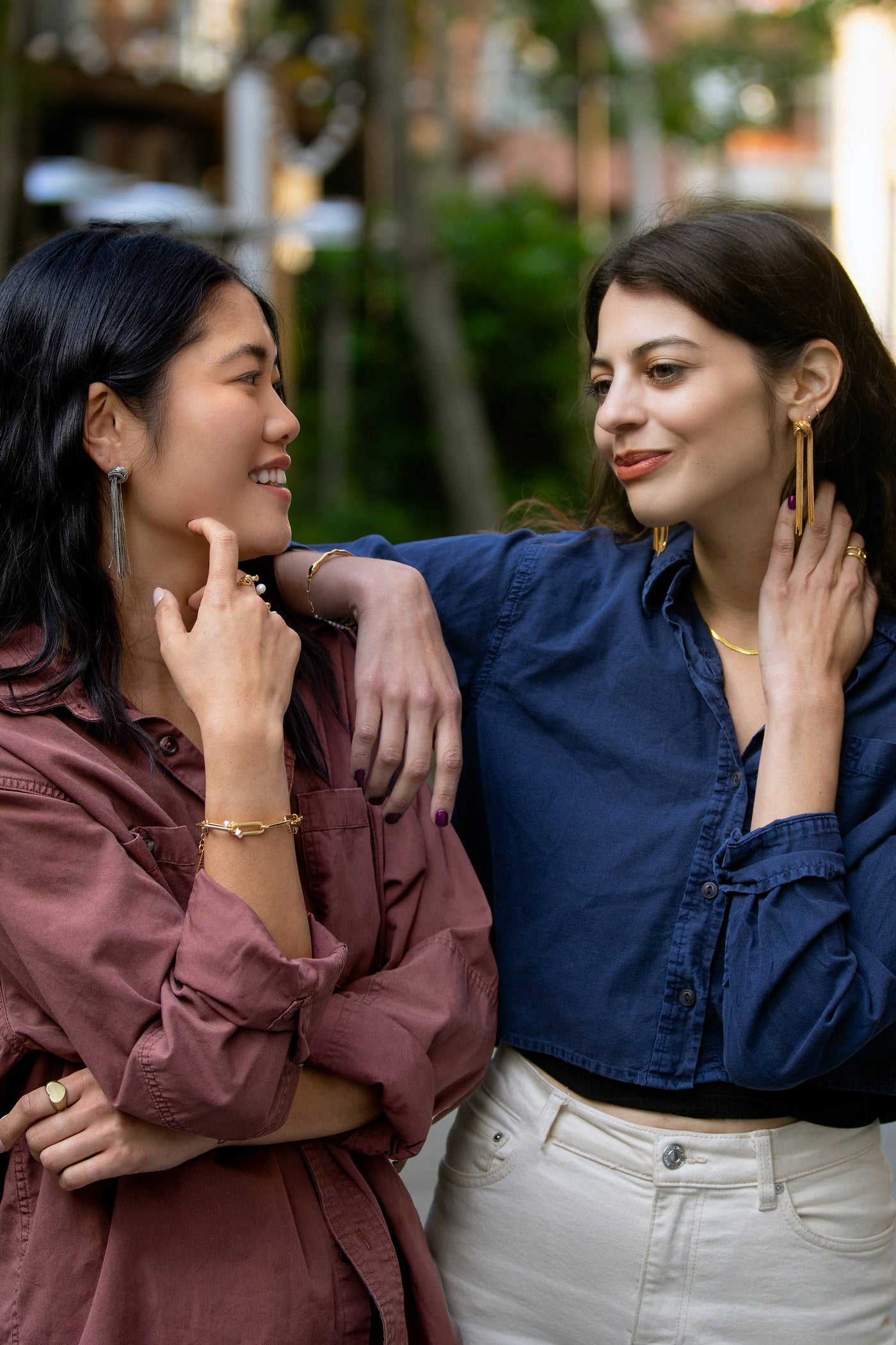 Knot to Be Earrings Rhodium Silver Plated
