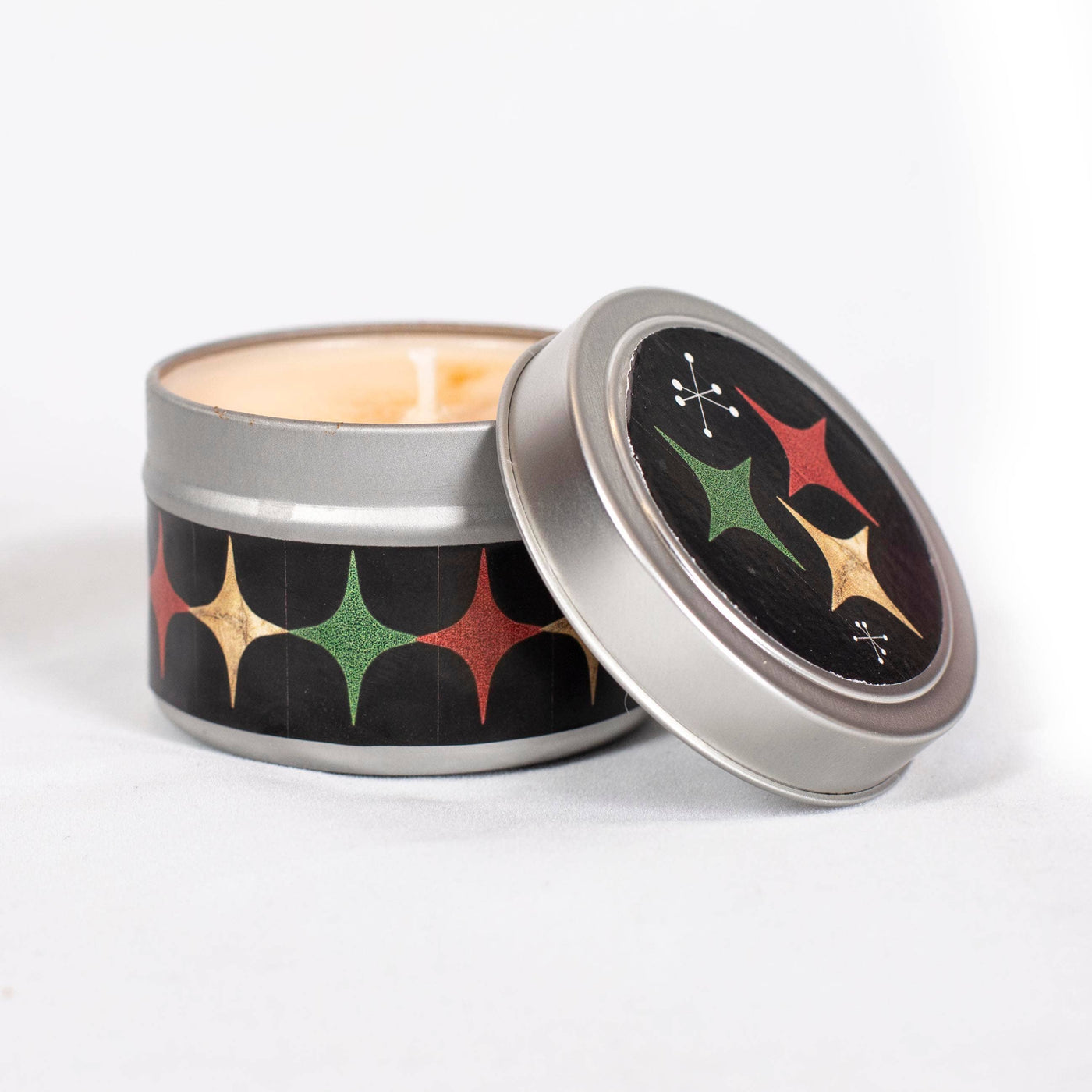 3 Star Vanilla Chestnut Mid Century Modern Travel Candle