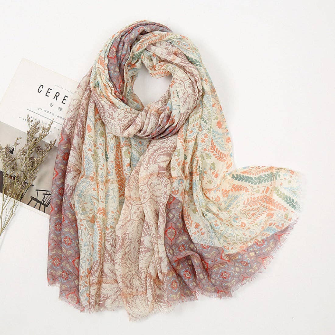 Casual Patterned Tasseled Scarves