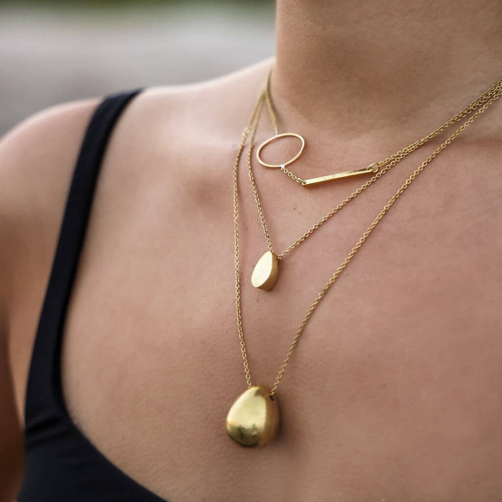 Pod Necklace | Brass