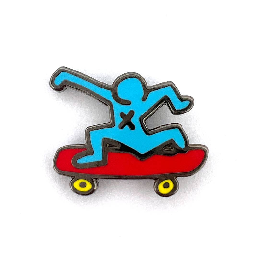 Keith Haring - Skateboarder Pin