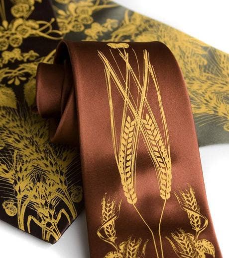Hops and Wheat Silk Necktie