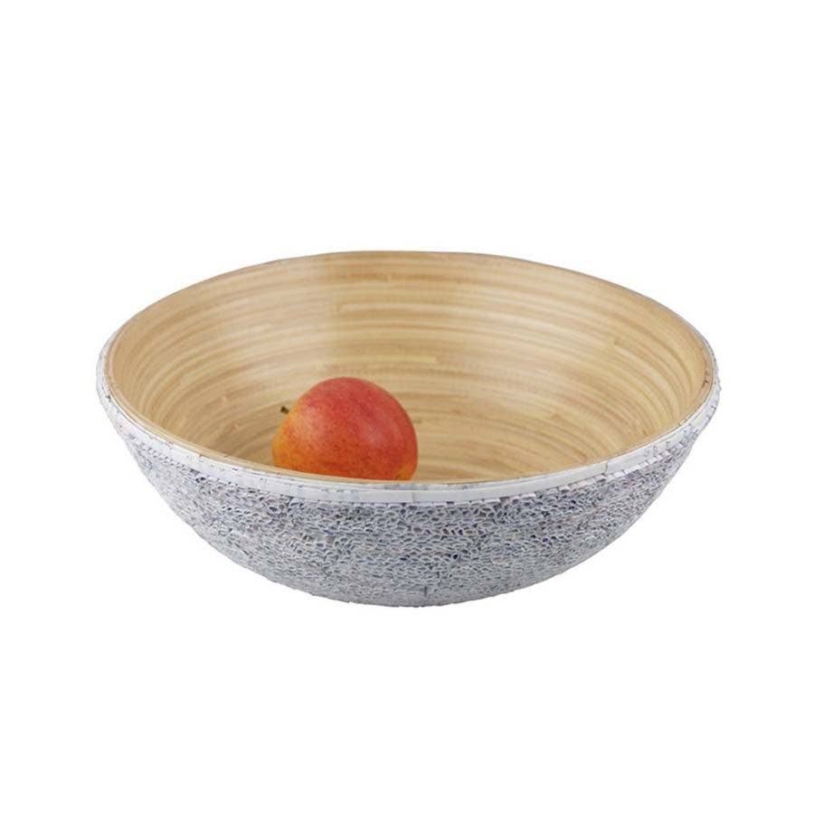 Recycled Paper Honeycomb Bowl White