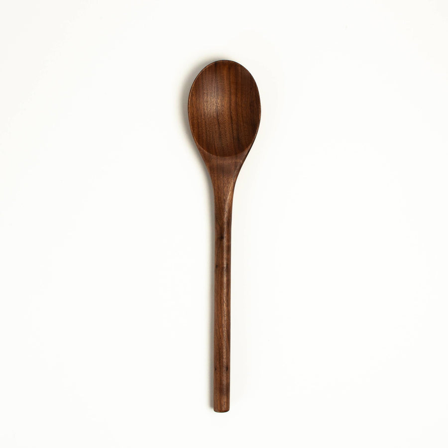 12’’ Walnut Wooden Oval Spoon - Kitchen Cooking Utensil