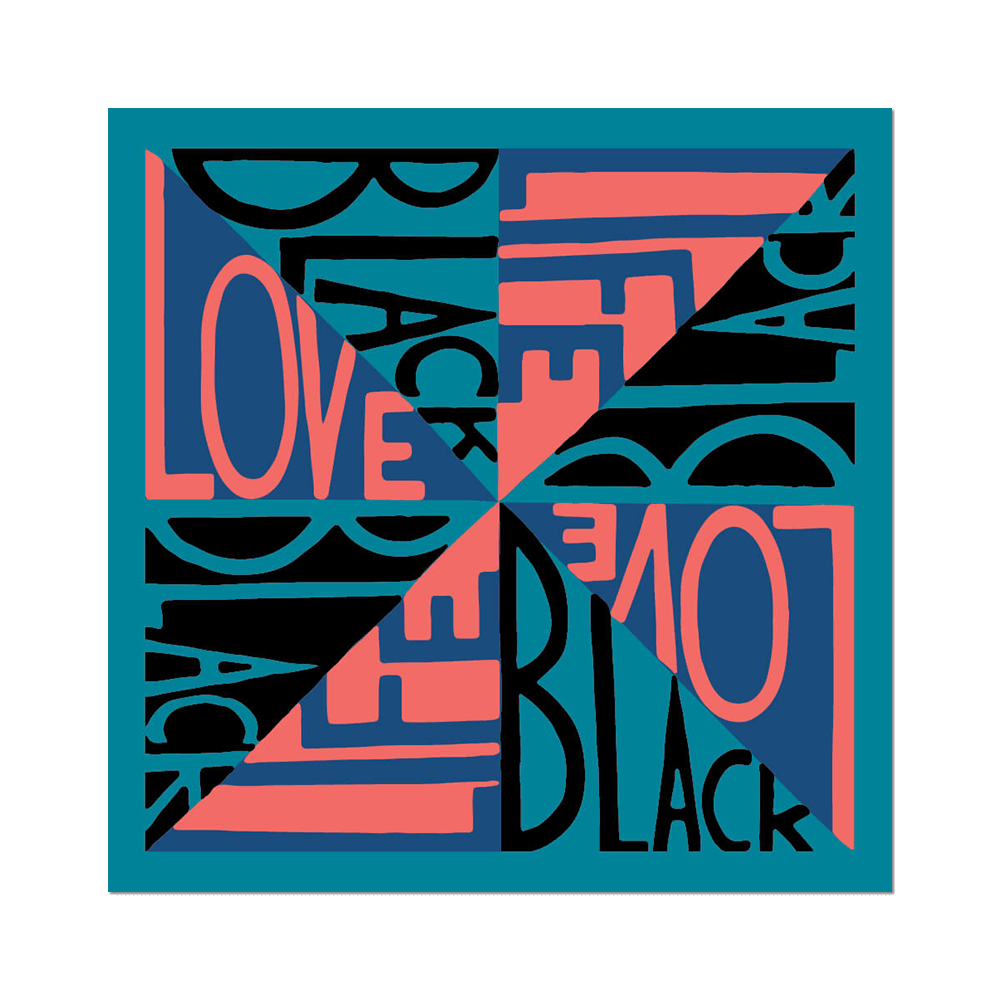 Black Light Series #6: Love Black Life by Faith Ringgold
