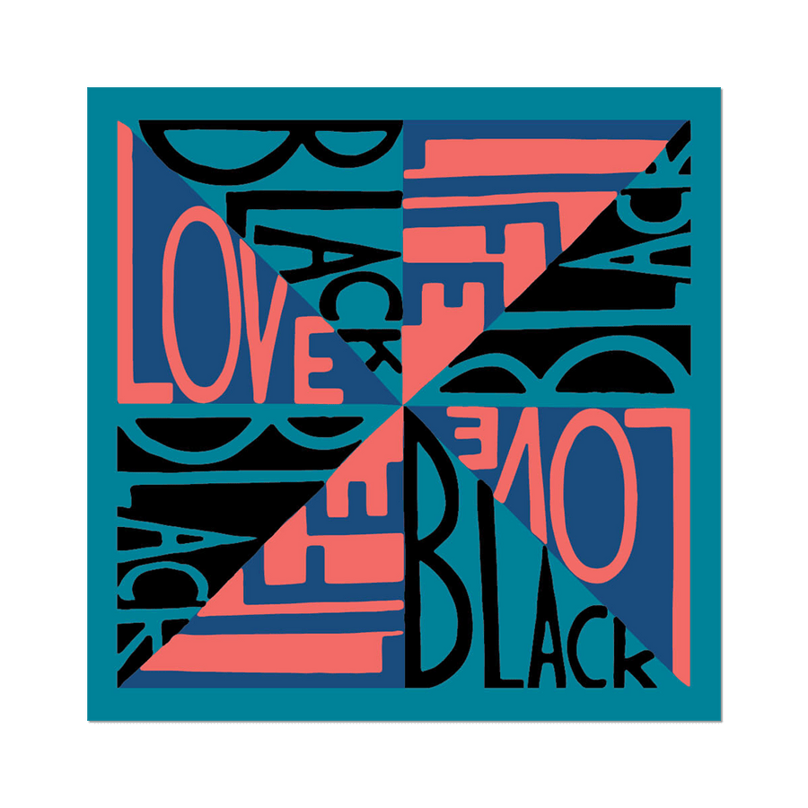 Black Light Series #6: Love Black Life by Faith Ringgold