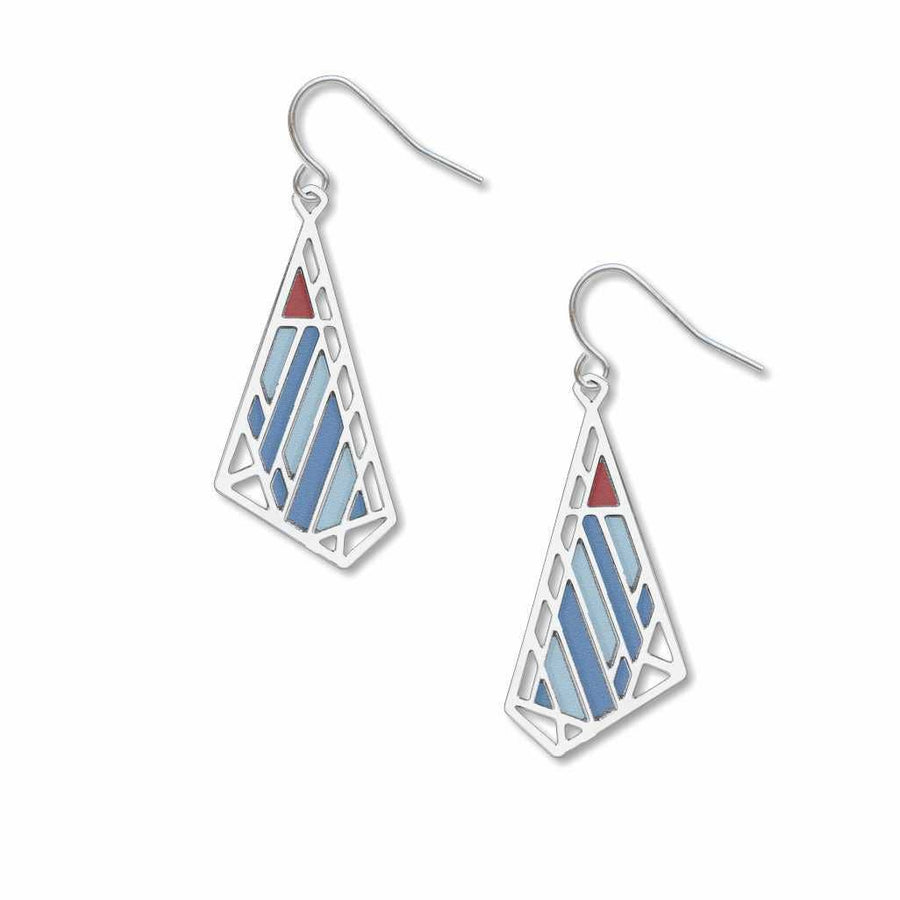 Frank Lloyd Wright - Dana-Thomas Blue Butterfly Earrings