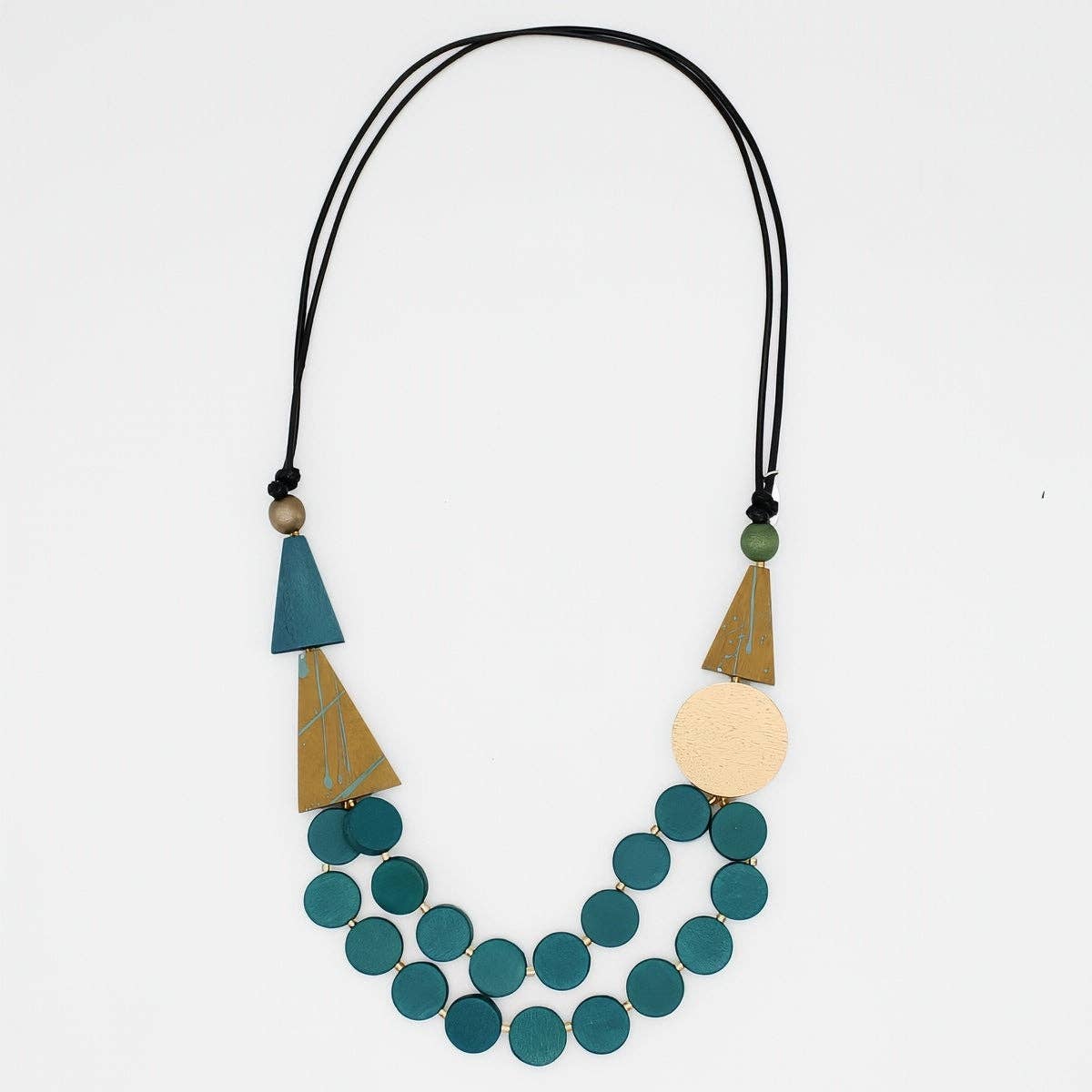 Teal Scarlett Multi-Strand Art Necklace