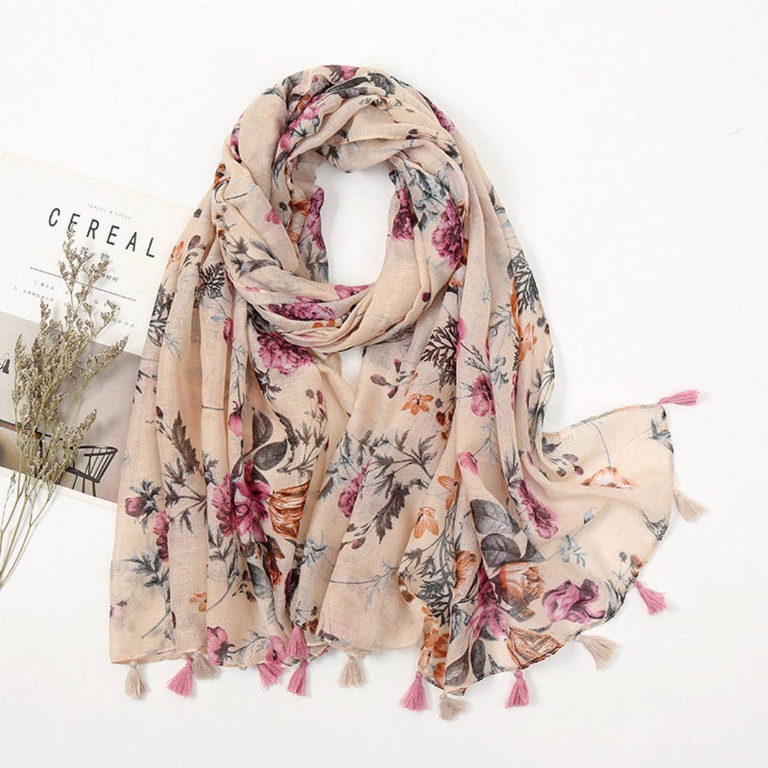 Casual Patterned Tasseled Scarves
