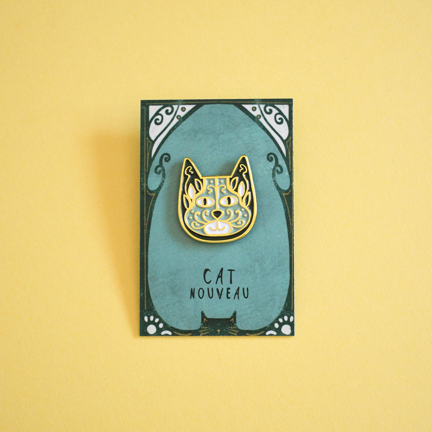 Cat Nouveau Art Meowment Pin 