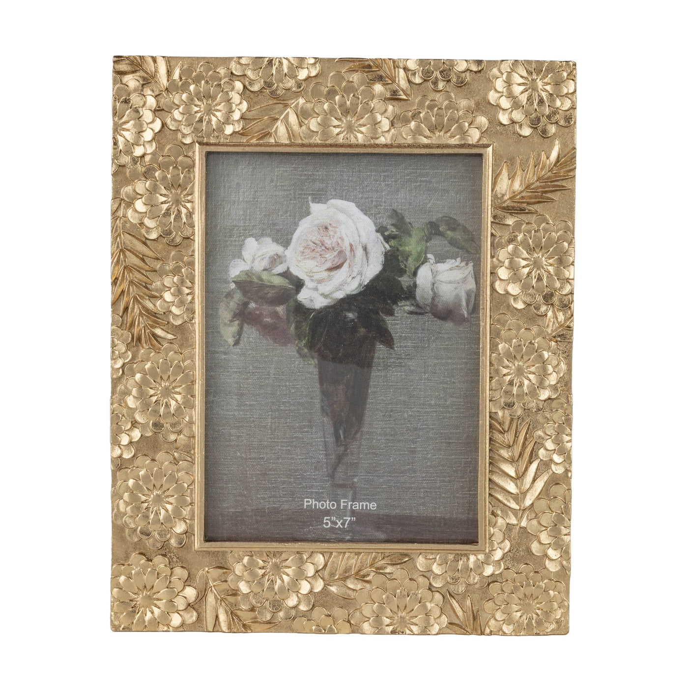 Gold Floral Picture Frame 5" x 7"