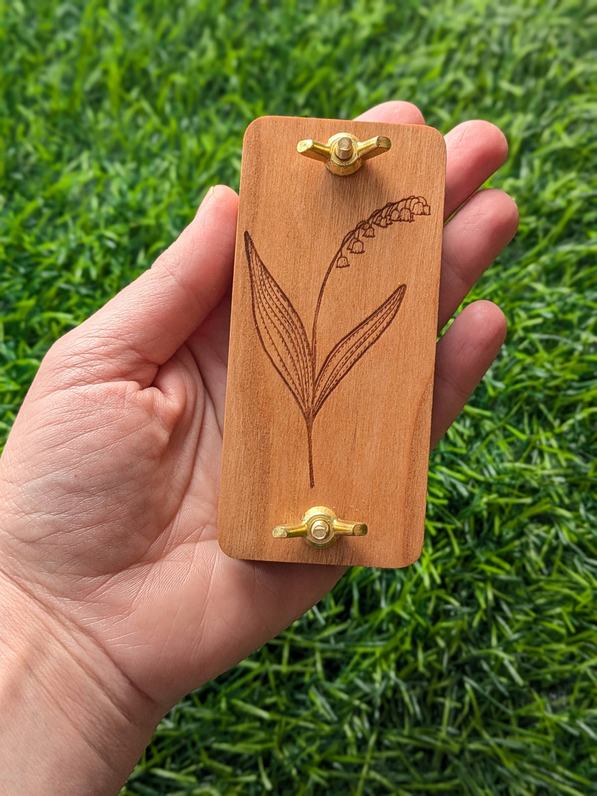 Pocket Sized Flower Press With Lily Of The Valley | 2"x4"