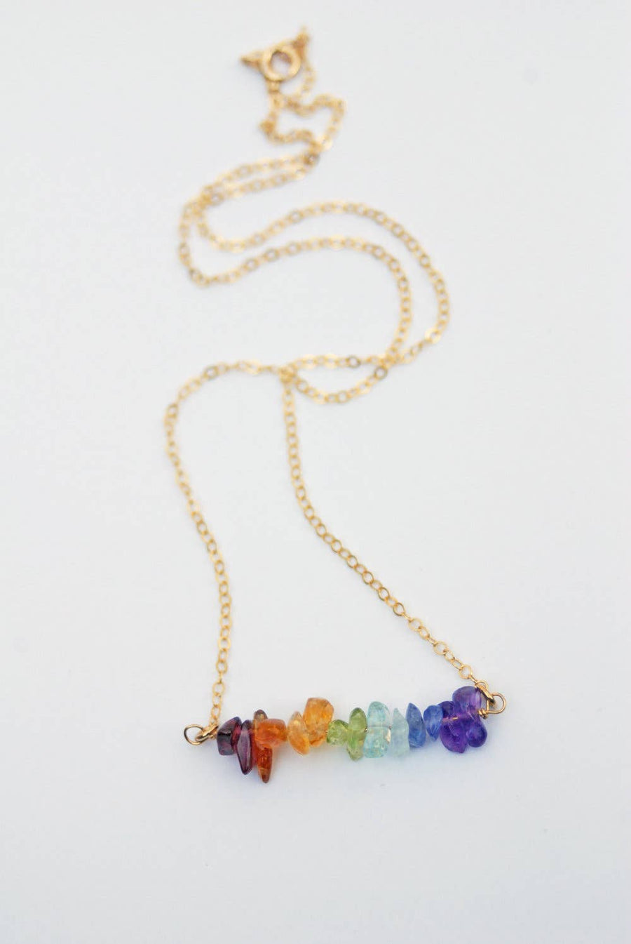 Pride Flag Gemstone Strand Necklace