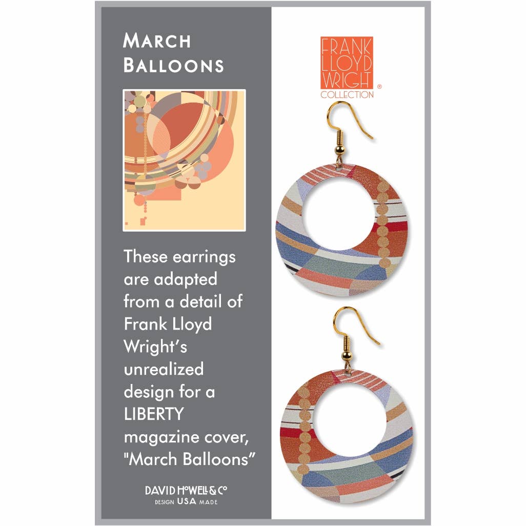 Frank Lloyd Wright - March Balloons Earrings