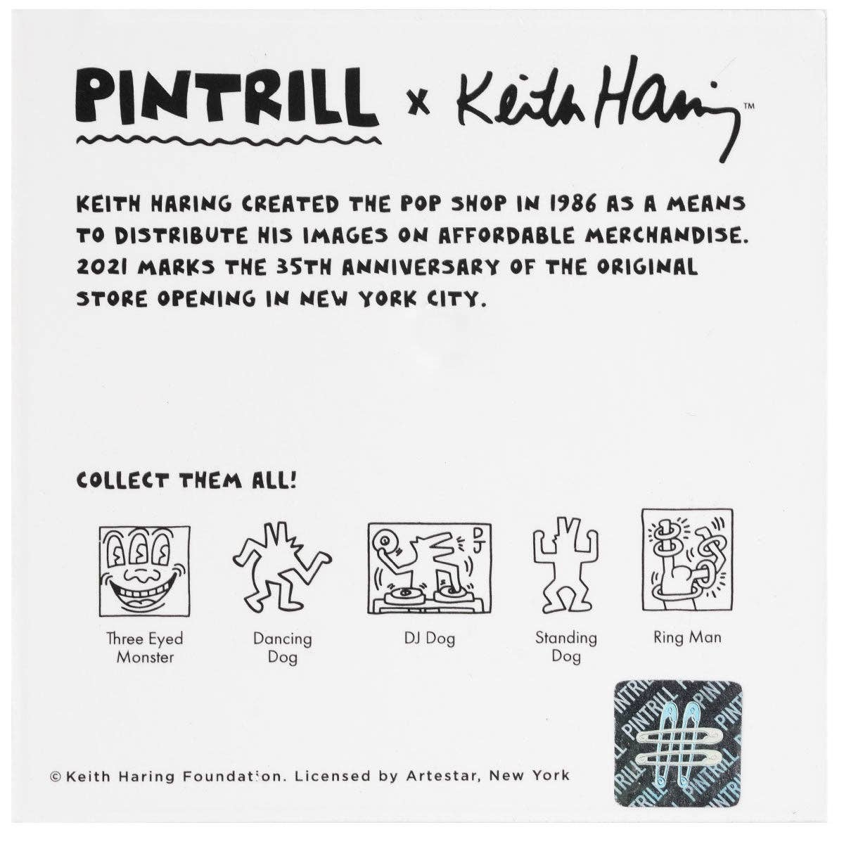 Keith Haring POP SHOP - DJ Dog Pin