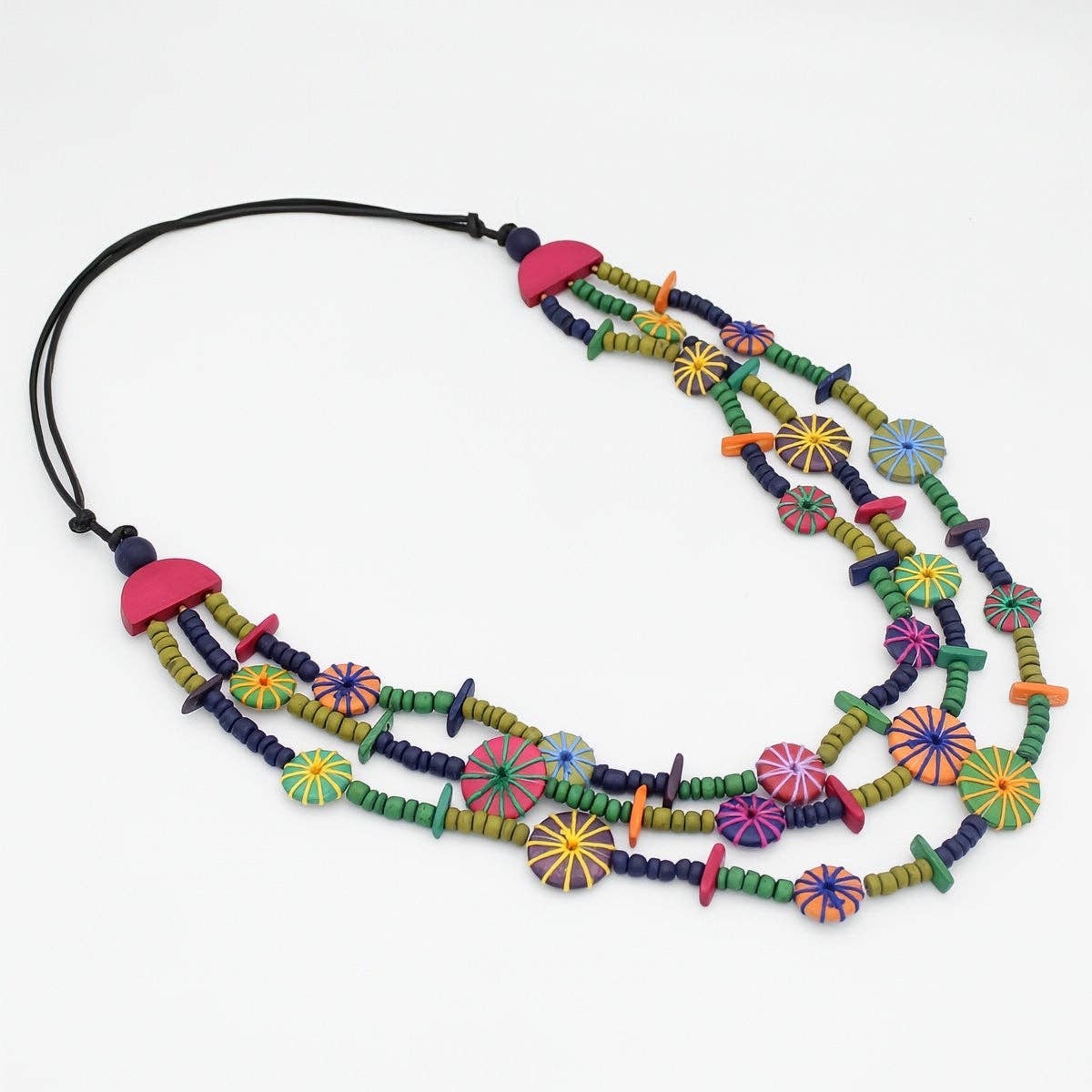 Multicolor Teagan Triple Necklace