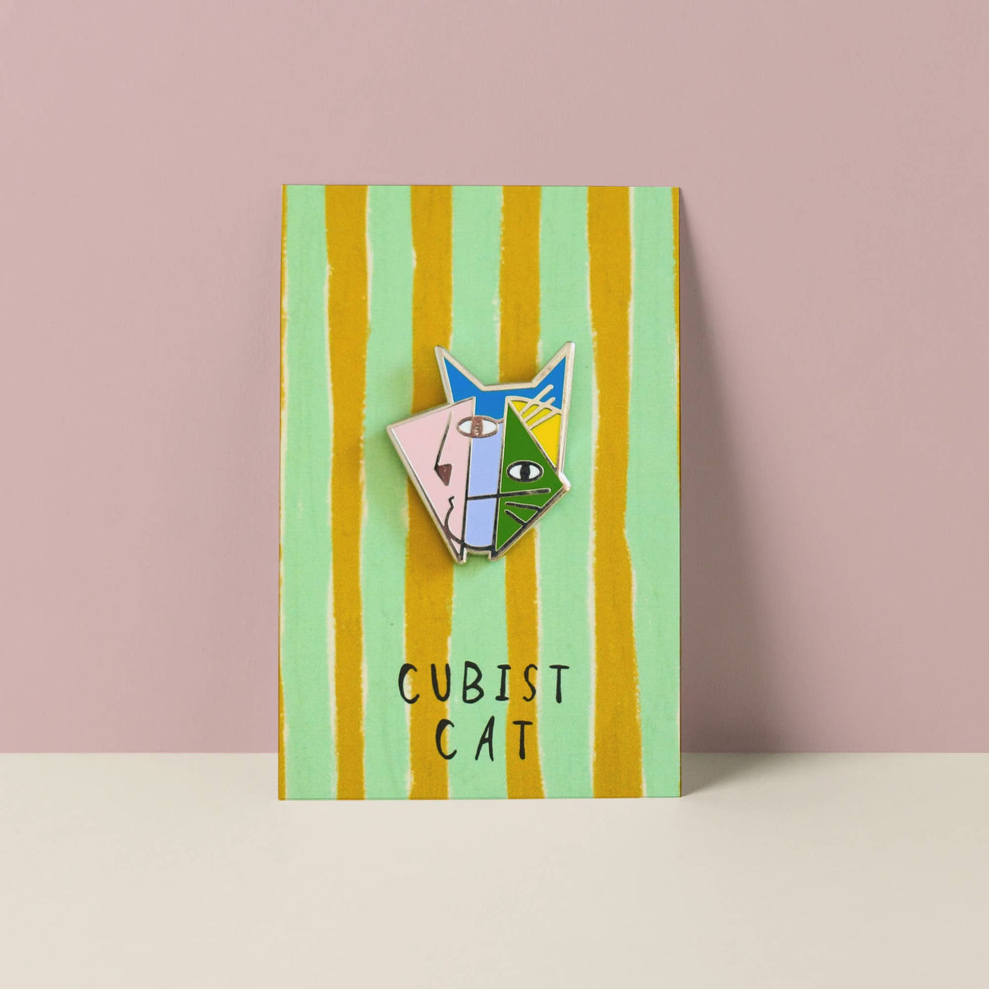 Cubist Cat Art Meowment Pin 