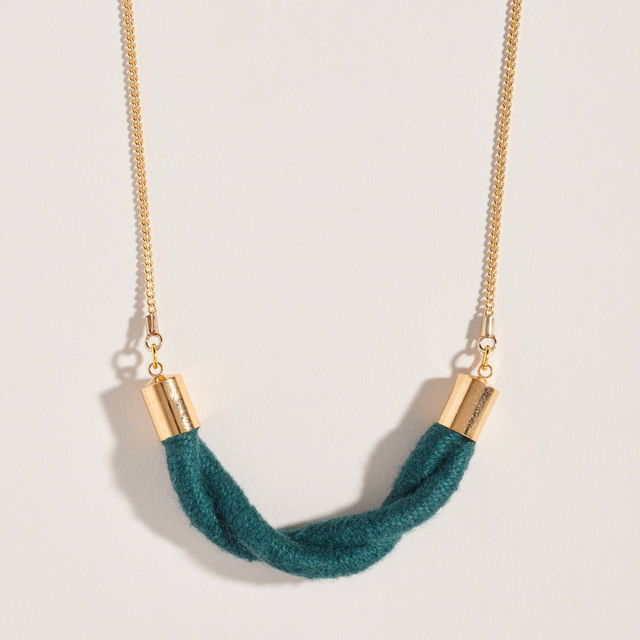 Twist Fiber + Chain Necklace