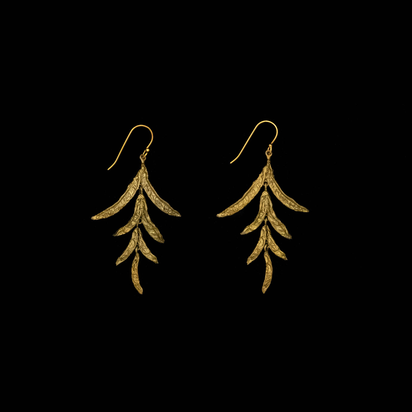 Hosta Pod Statement Wire Earrings
