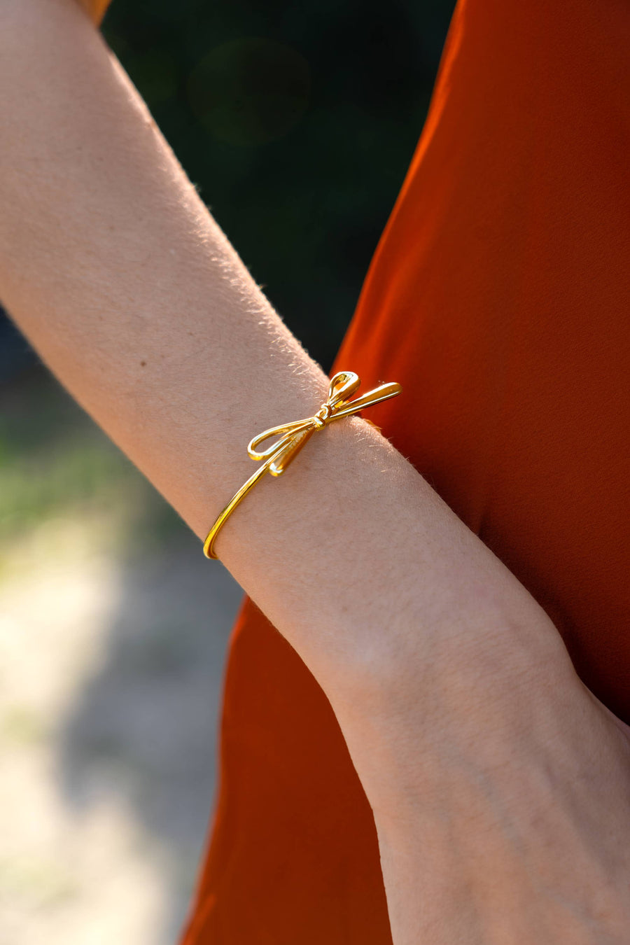 Ballet Core Bow Cuff - 18K Gold Plated