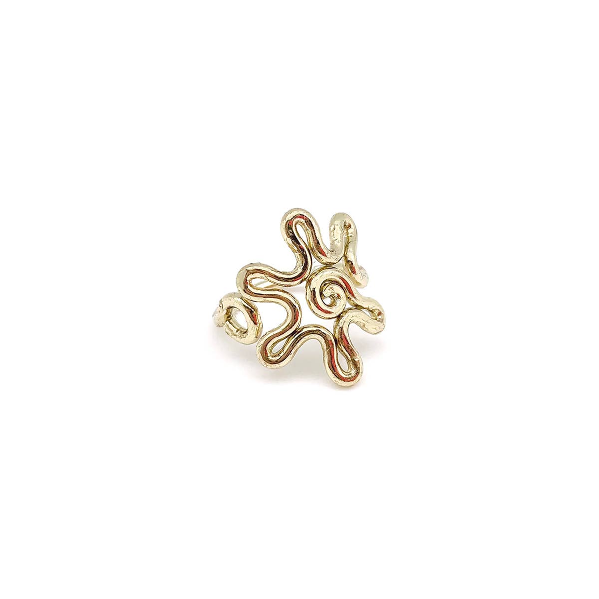 Daisy Gold Plated Adjustable Ring