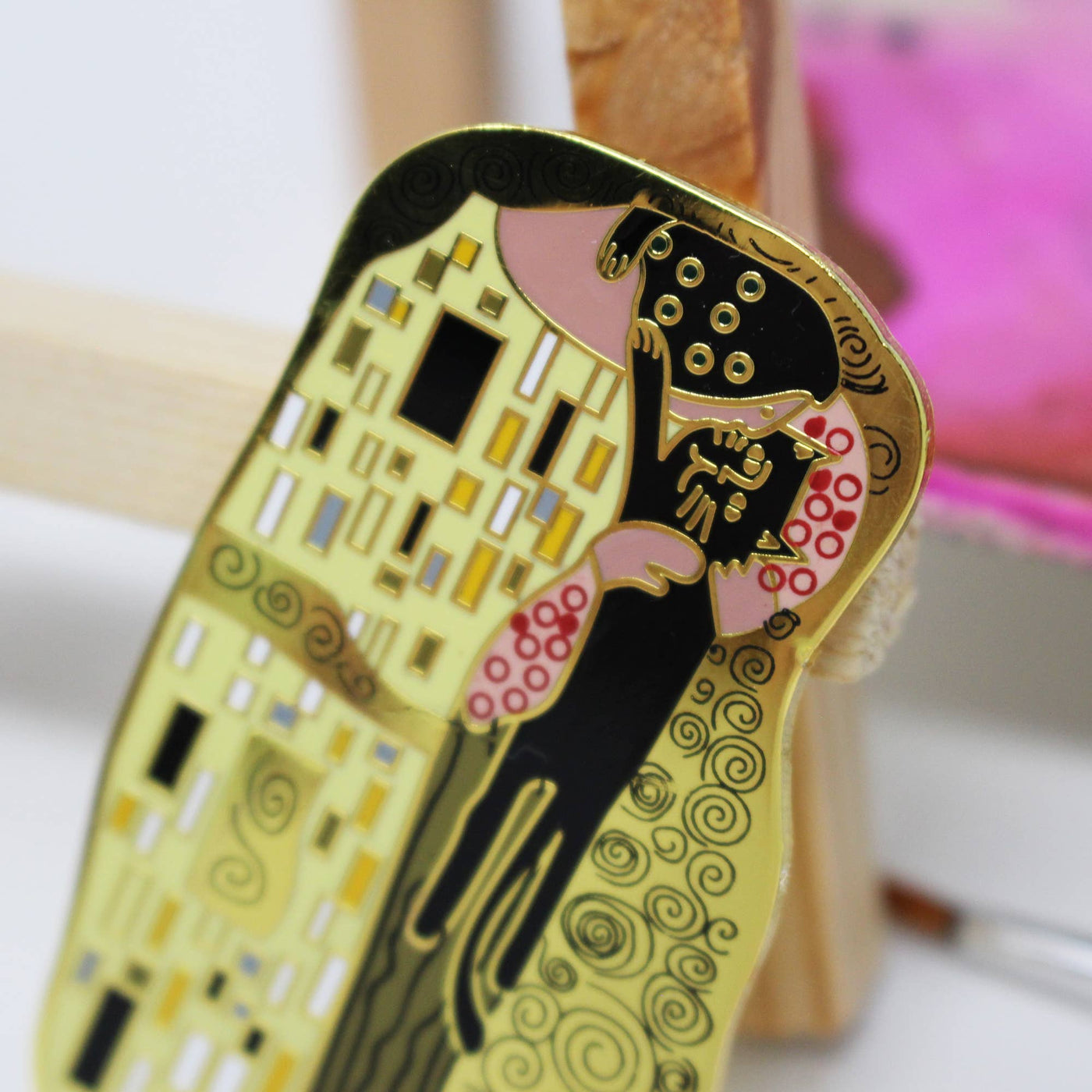 The Cat Kiss Artist Pin