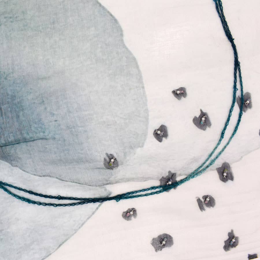 Whitaker Hand-Embroidered Scarf Shawl