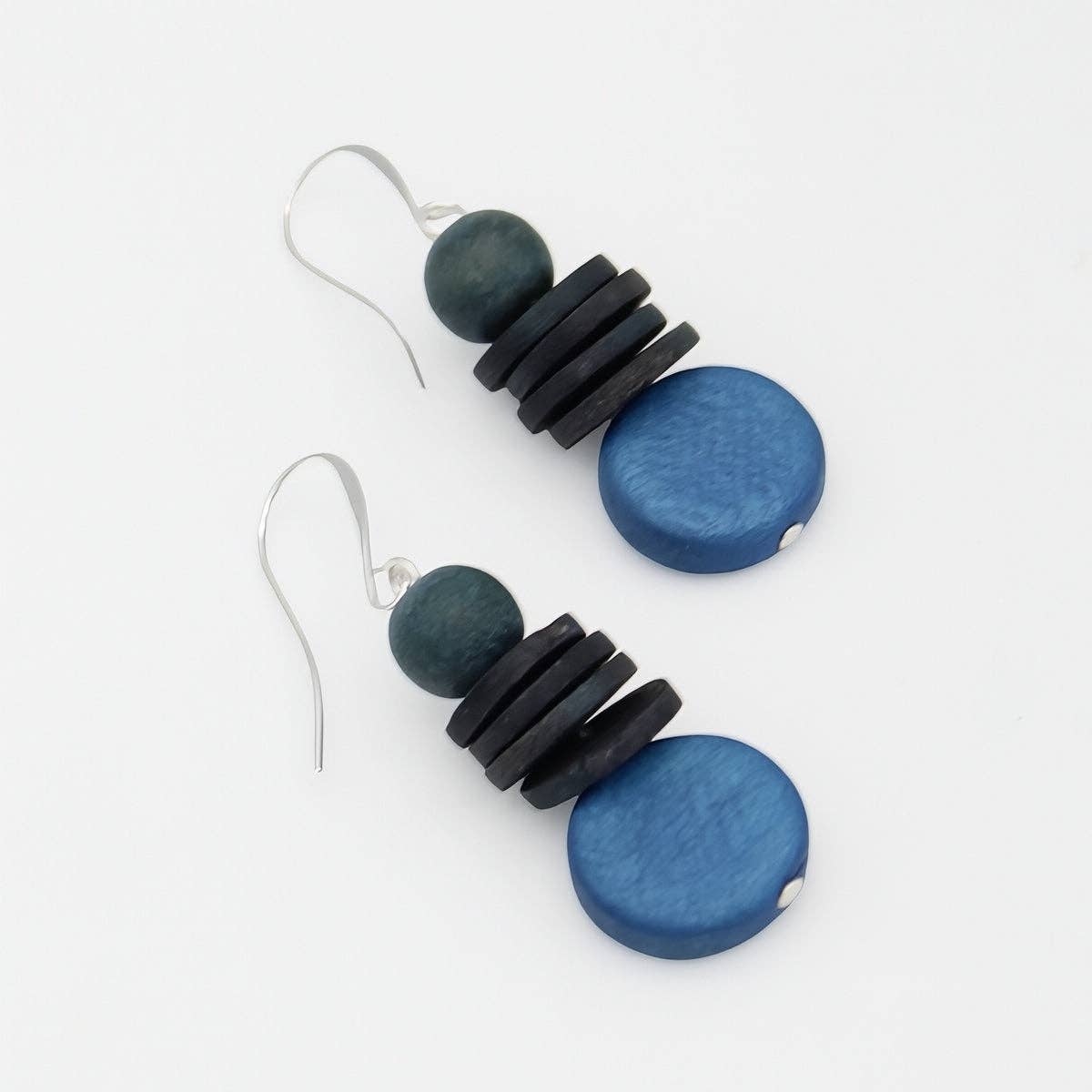 Blue and Black Dusk Earrings