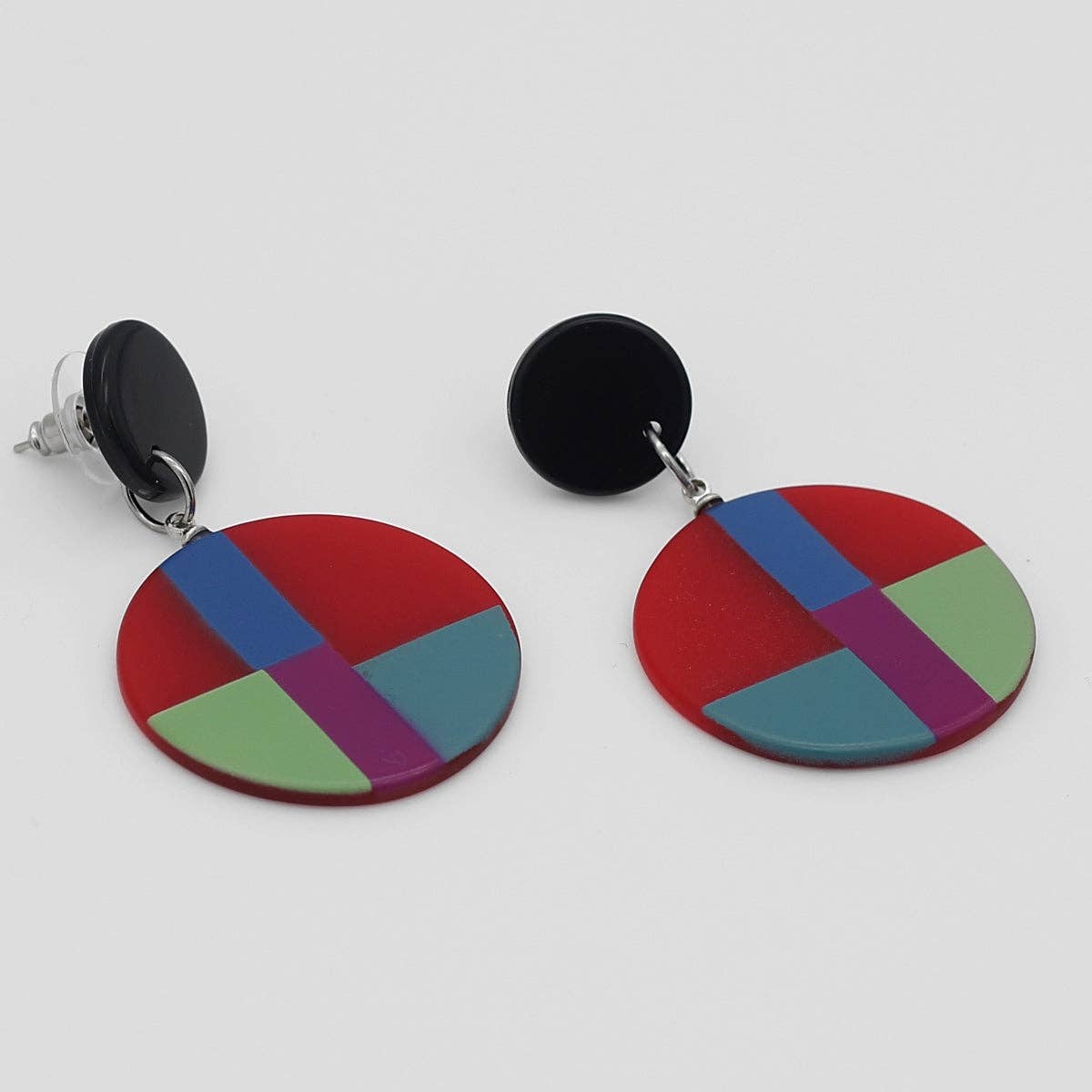 Red Multi Poppy Earrings