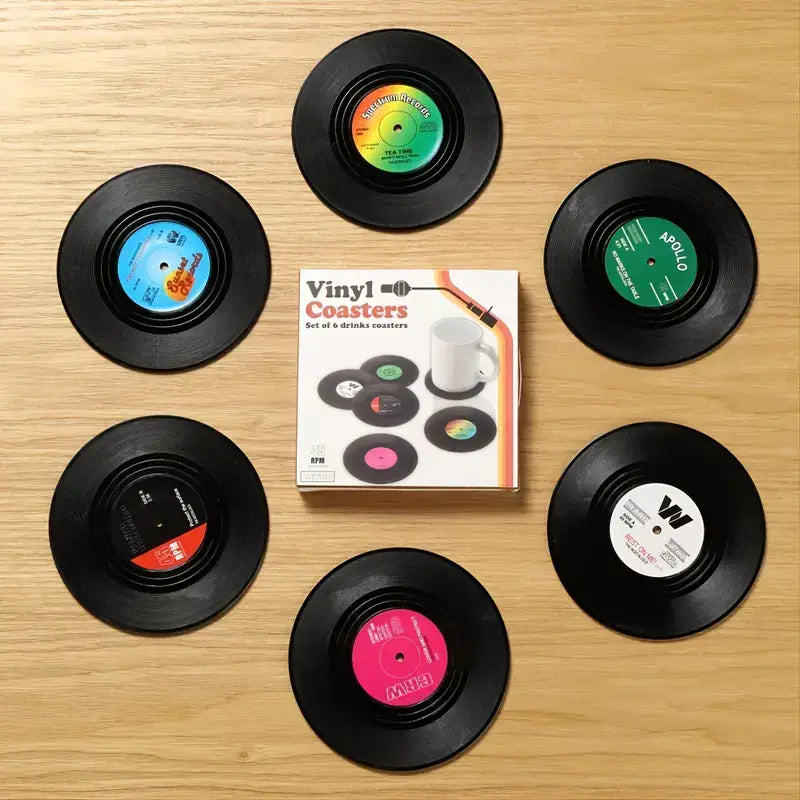 Vinyl Record Style Coasters