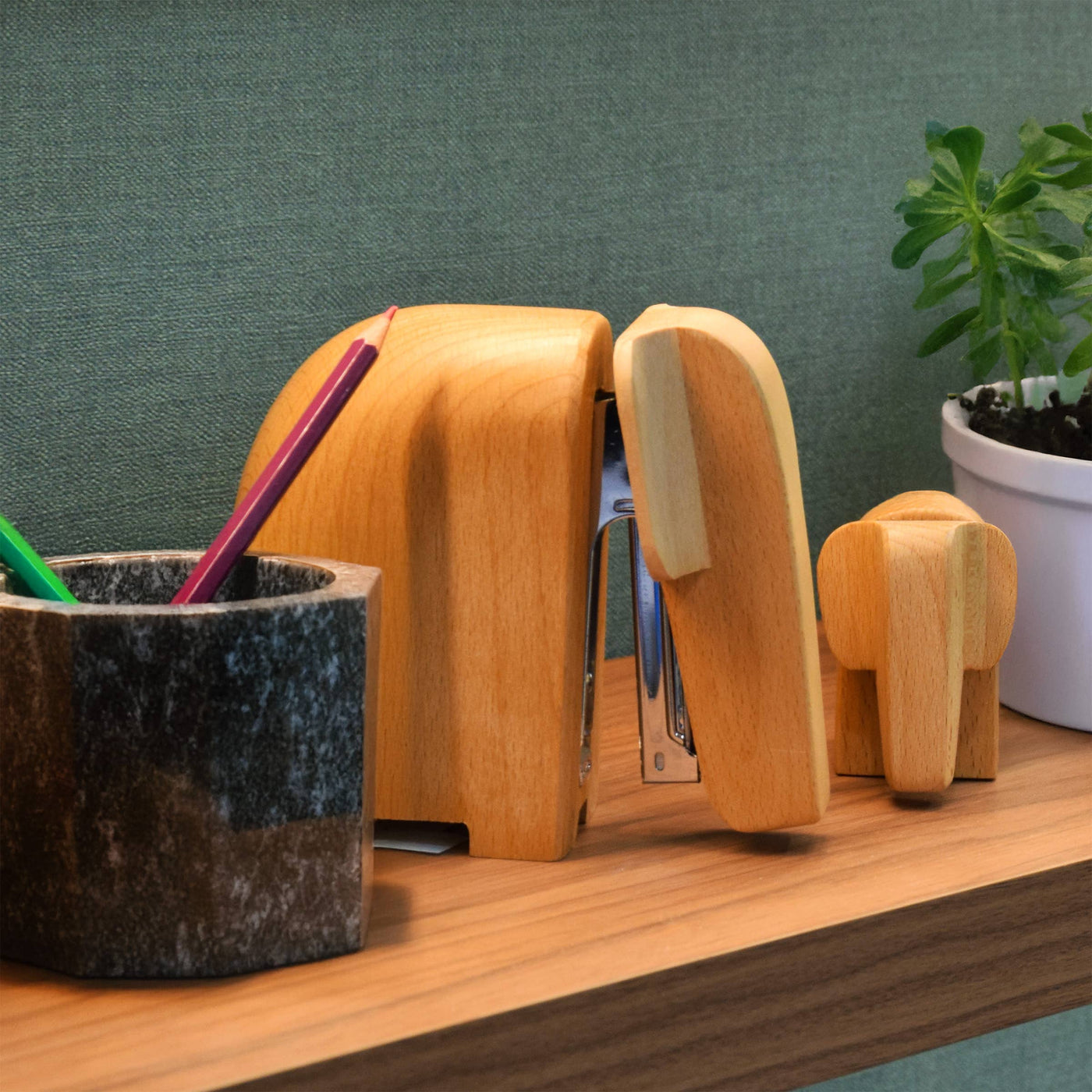 Wooden Elephant Staplers - Mama or Baby