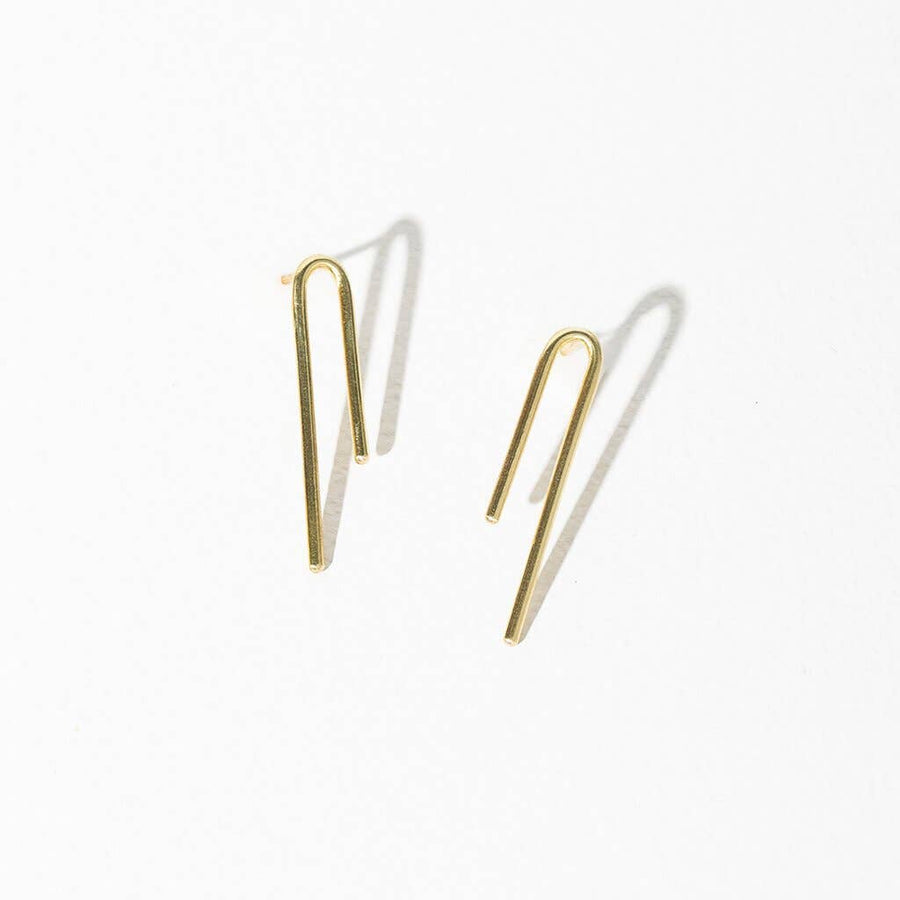 Loop Stud Earrings | Brass