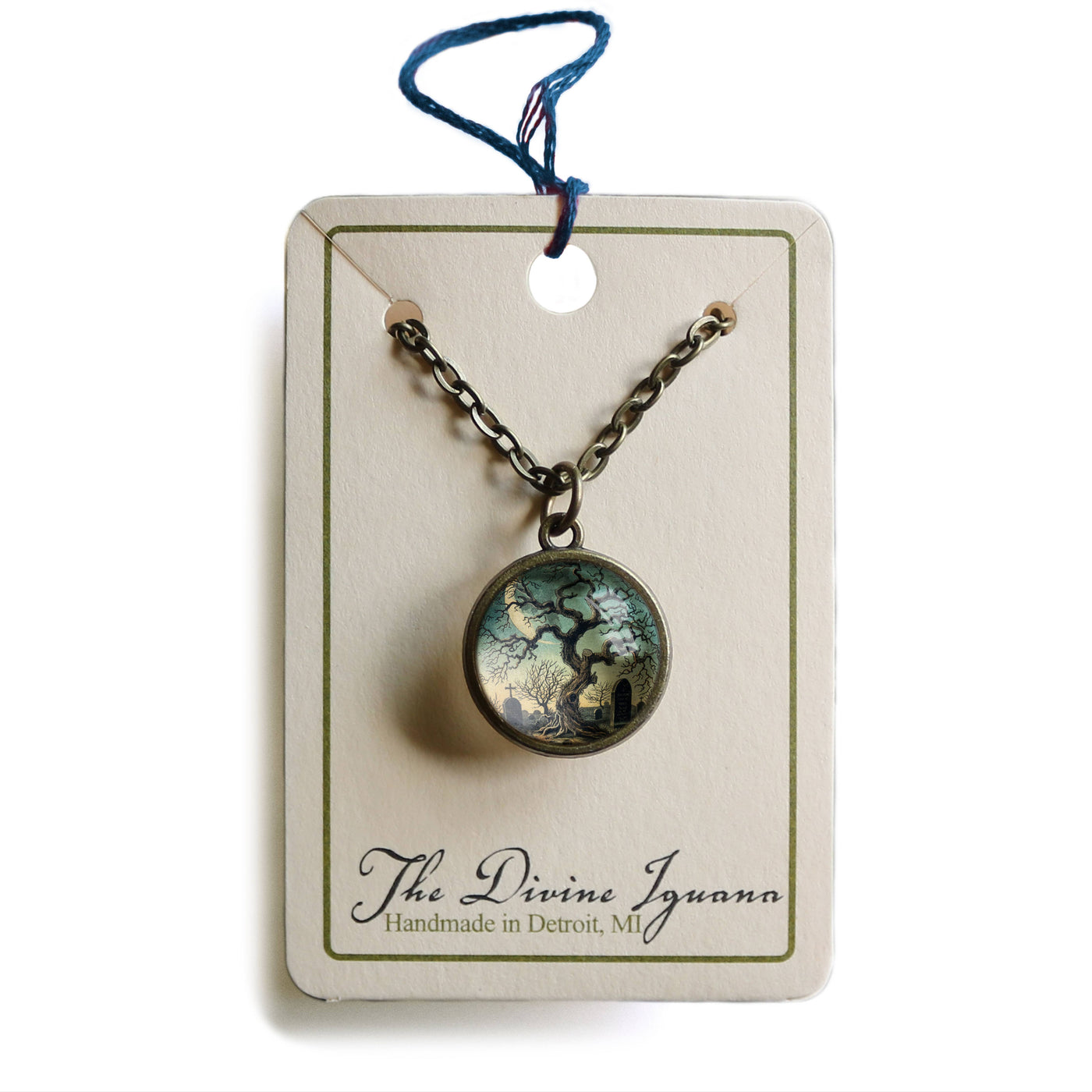 Haunted Tree Simple Reversible Pendant Necklace