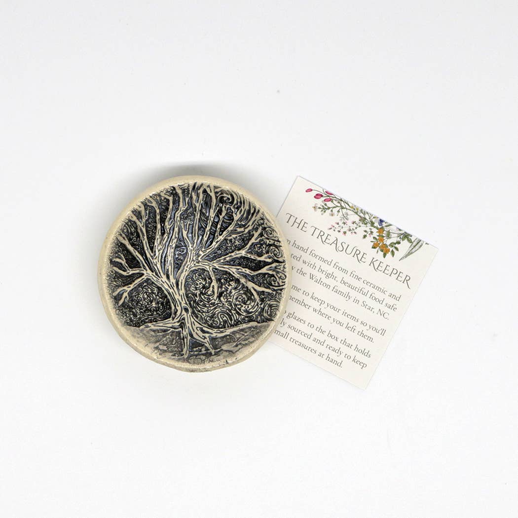 Pottery Dish Bowl - Tree Moon