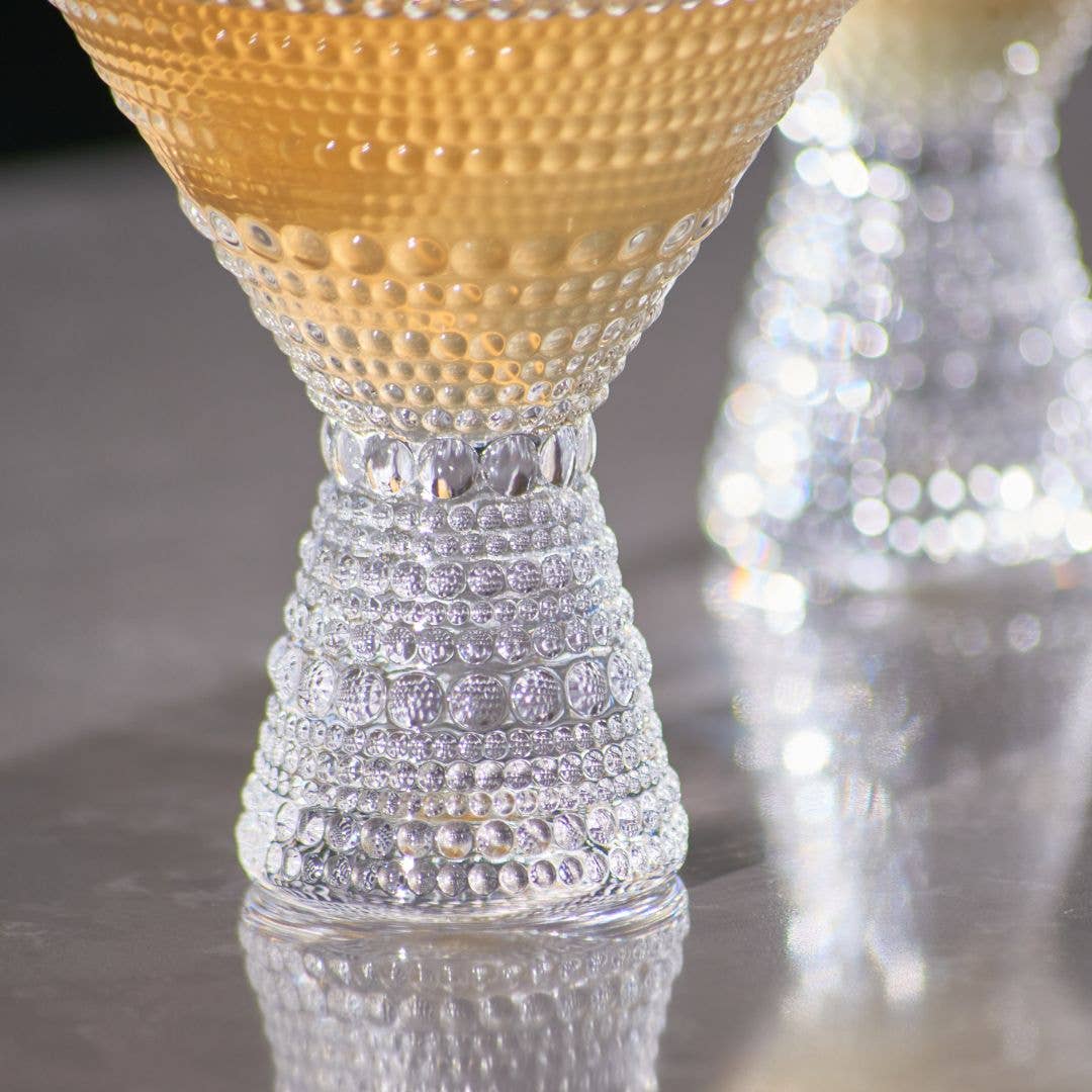 Clear Hobnail Martini Glass