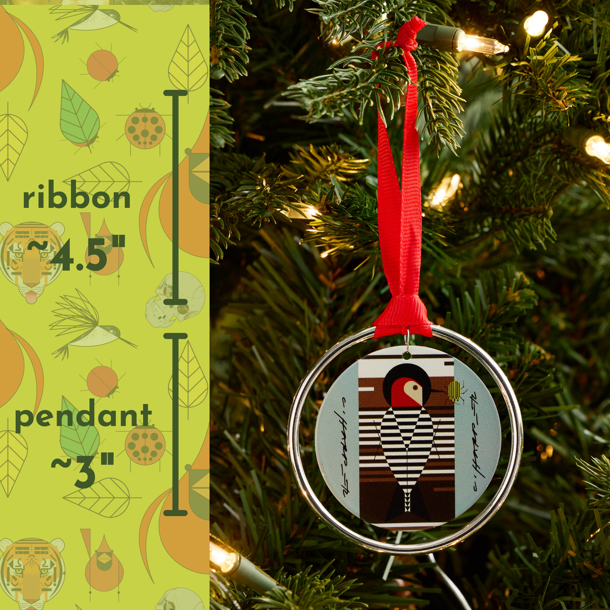Charley Harper “Baffling Belly” Ornament