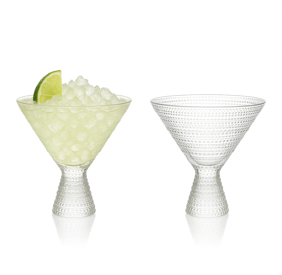 Clear Hobnail Martini Glass
