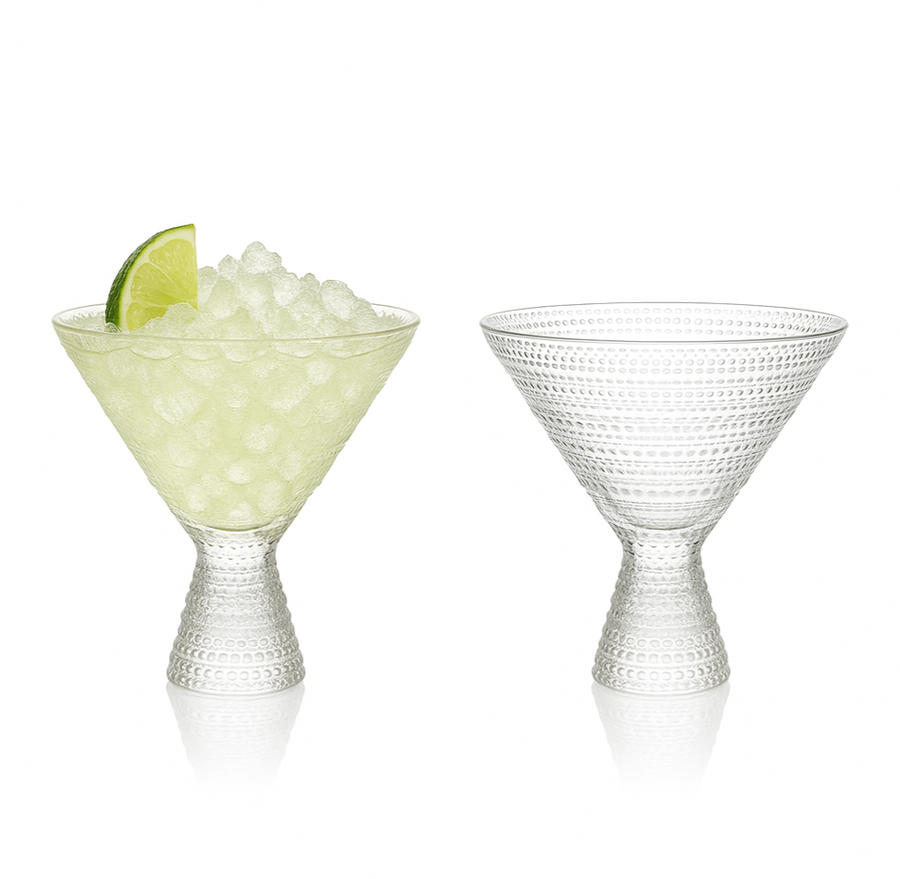 Clear Hobnail Martini Glass