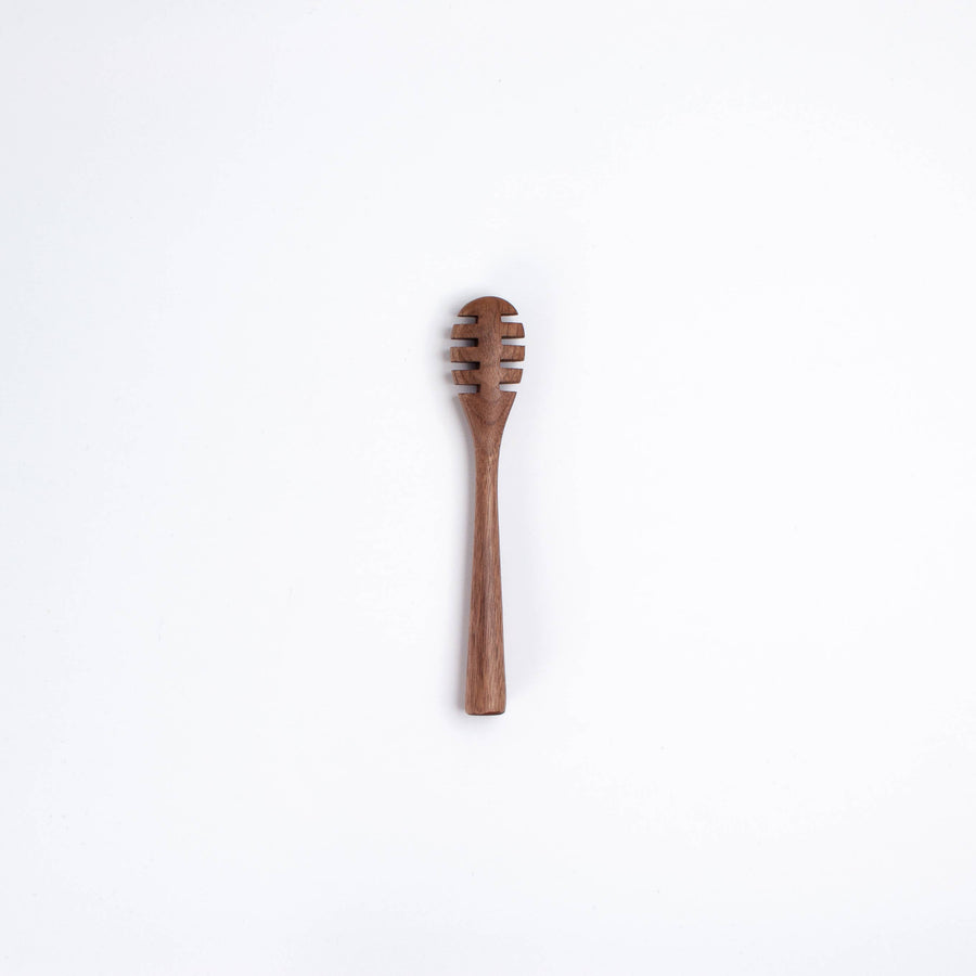 6" Walnut Wood Honey Dipper - Handmade Kitchen Utensil