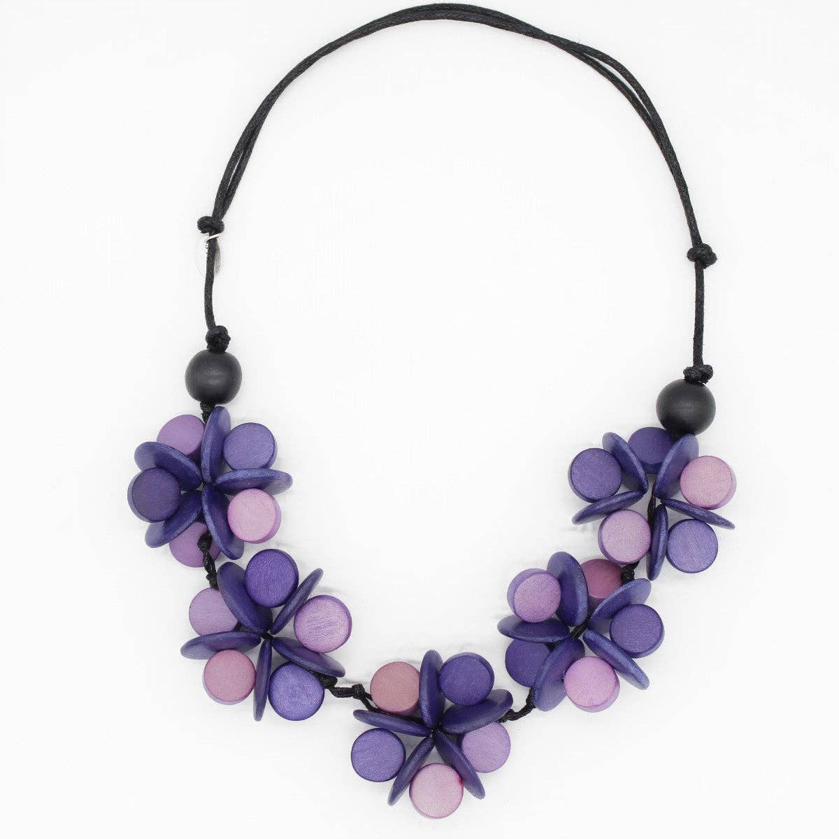 Purple Cascading Blooms Necklace
