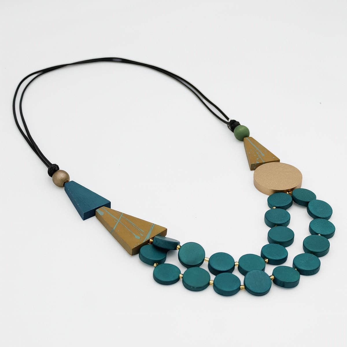 Teal Scarlett Multi-Strand Art Necklace