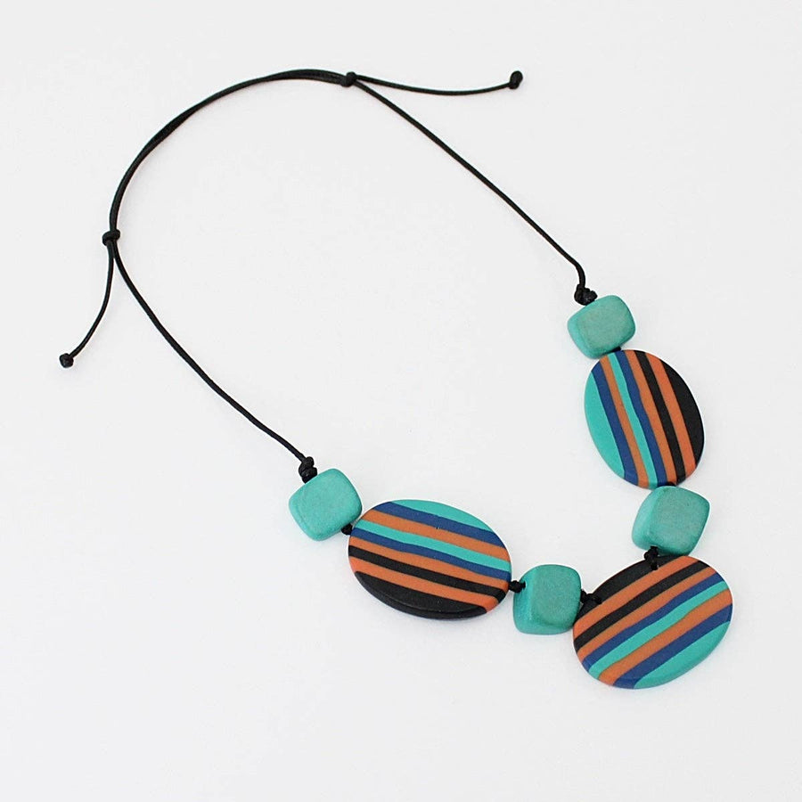 Multi Color Oval Darcy Necklace