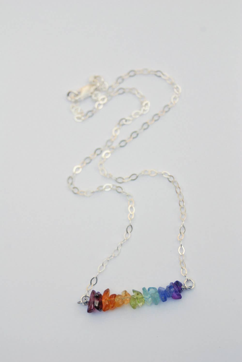 Pride Flag Gemstone Strand Necklace